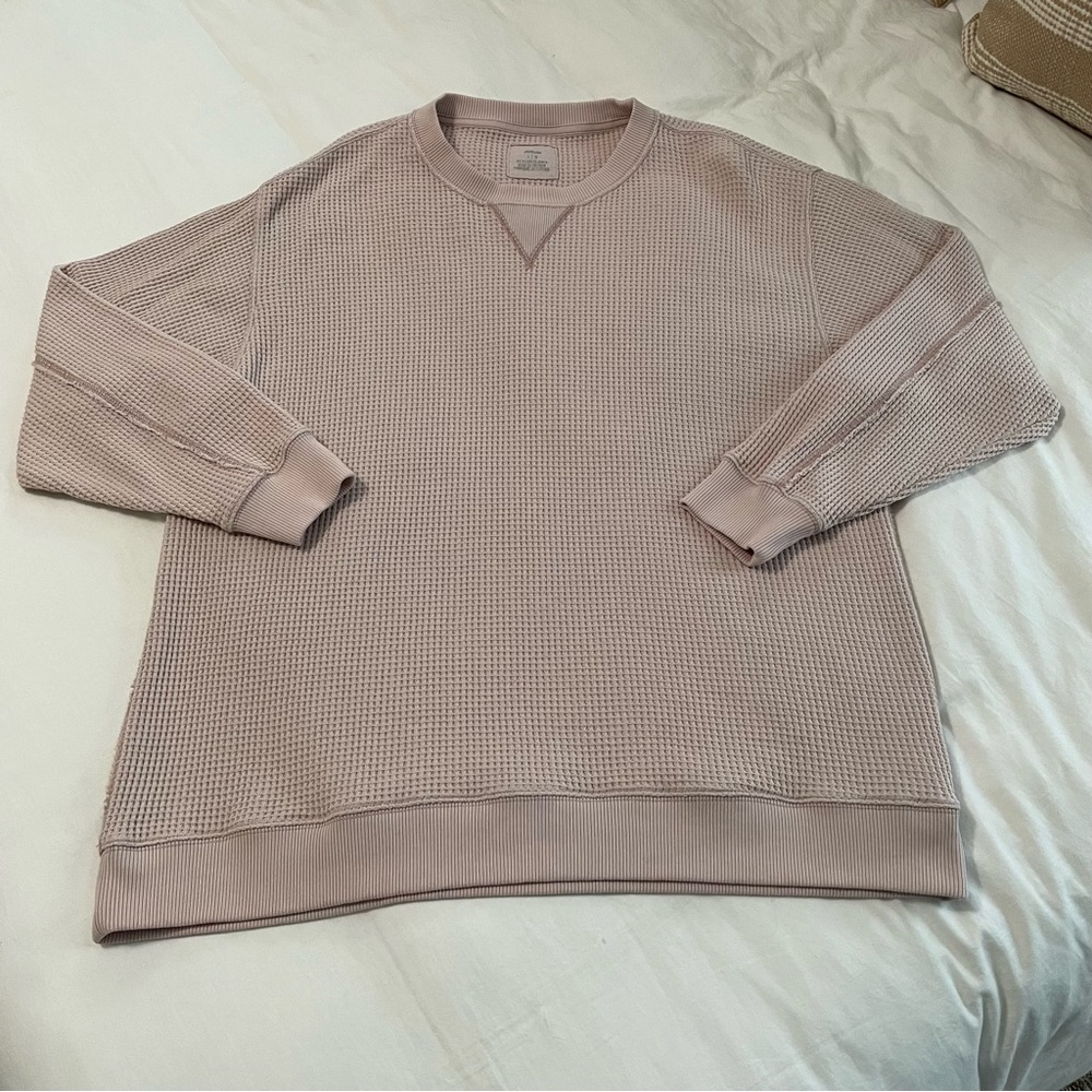Aerie Waffle Knit Crew Pullover
